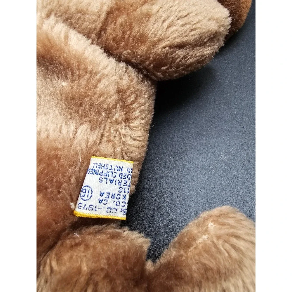 Vintage 1973 Dakin Plush Brown Floppy Puppy Dog Stuffed Animal Bean Bag Toy